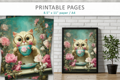 whimsical animal printable pages, junk journal papers Product Image 6