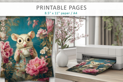 funny animal printable pages, retro animal illustration Product Image 4