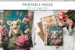 funny animal printable pages, retro animal illustration Product Image 5