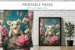 funny animal printable pages, retro animal illustration Product Image 7