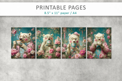 funny animal printable pages, cute animal decor Product Image 2