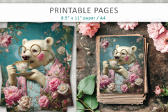 funny animal printable pages, cute animal decor Product Image 3