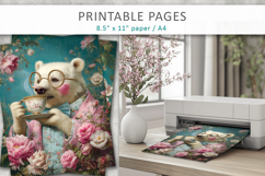 funny animal printable pages, cute animal decor Product Image 4