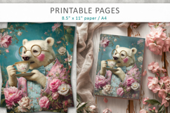 funny animal printable pages, cute animal decor Product Image 1