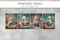 funny animal printable pages, digital paper Product Image 2