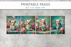 cute dog wearing glasses illustration, printable paper Product Image 2