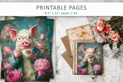 animal pages for crafting, junk journals Product Image 1