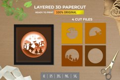 3D Shadowbox Cute Animal Society Layered Papercut Product Image 1