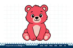 Cute Bear SVG | Adorable Animal Cut File Product Image 3
