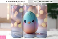 Cute Easter Egg Tumbler Wrap Product Image 1