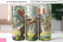Dancing and Smiling Easter Bunny Tumbler Wrap Product Image 1