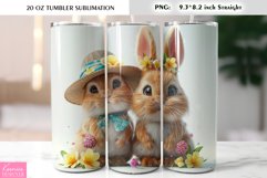 Cute Easter Bunny Wearing Hat Tumbler Wrap Product Image 1