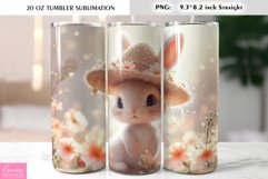Cute Easter Bunny Tumbler Wrap|Spring Tumbler Design Product Image 1