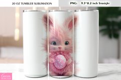Fluffy Pink Easter Bunny Tumbler Wrap Product Image 1