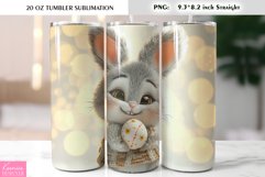 Gray Easter Bunny Tumbler Wrap Product Image 1