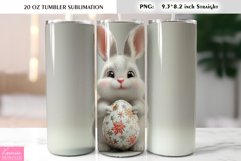 Cute Easter Bunny with Coloful Easter Tumbler Wrap Product Image 1