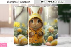 Easter Bunny Wearing Yellow Raincoat|Tumbler Wrap Product Image 1