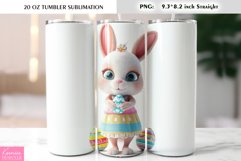Cute Pastel Easter Bunny Tumbler Wrap Product Image 1