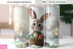 3d Cute Easter Bunny Tumbler Wrap|Easter Basket Product Image 1