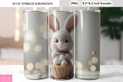 Little Gray Easter Bunny Tumbler Wrap|Easter Basket Product Image 1