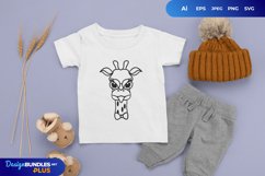 Nerdy Giraffe Illustration Product Image 1