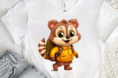 Cute Animal with Backpack PNG Clipart Product Image 3