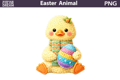 Baby Animal Easter Clipart | Duck Egg Sublimation Product Image 1