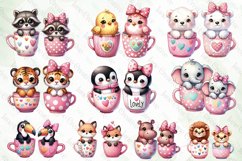 Cute Animals Couple In Cup Sublimation Product Image 3