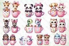Cute Animals Couple In Cup Sublimation Product Image 2