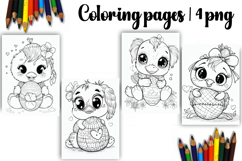 Cute animals Design |Easter Coloring pages Product Image 1