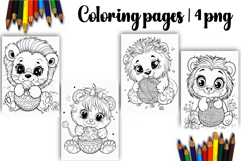Cute animals Design |Easter Coloring pages Product Image 1