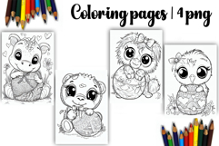 Cute animals Design |Easter Coloring pages Product Image 1