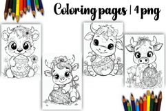Cute animals Design |Easter Coloring pages Product Image 1