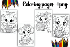 Cute animals Design |Easter Coloring pages Product Image 1