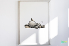 Cute Animals Lying Down Clipart Product Image 2