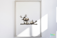 Cute Animals Lying Down Clipart Product Image 2