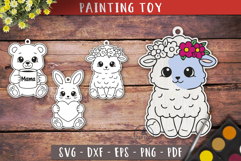 Cute Animals Painting Toy SVG Kids craft