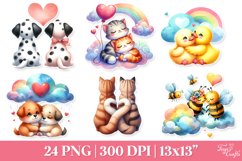 Romantic Animals PNG Clipart Pack Product Image 9