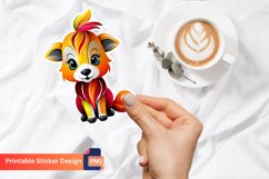 Cute Animals Sticker Design. Christmas Sticker Printable Product Image 1