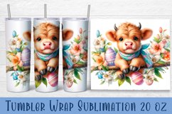 Tumbler Sublimation Wrap Easter Baby cow Product Image 1