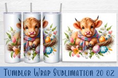 Tumbler Sublimation Wrap Easter Baby cow Product Image 1