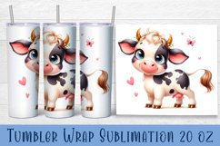 Tumbler Sublimation Wrap Easter Baby cow Product Image 1