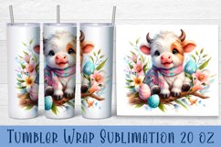 Tumbler Sublimation Wrap Easter Baby cow Product Image 1