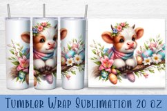 Tumbler Sublimation Wrap Easter Baby cow Product Image 1