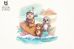 Cute Animals Surfing Sublimation Bundle Product Image 5