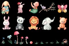 Cute animals watercolor clipart Product Image 4
