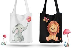 Cute animals watercolor clipart Product Image 2