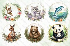Mother's Day Animals Wreath Sublimation Product Image 6