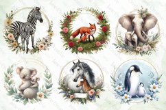 Mother's Day Animals Wreath Sublimation Product Image 3