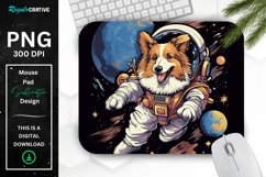 Cute Astronaunt Dog Mouse Pad Product Image 1